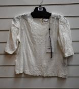 An as new The Kooples X Sport X embroidery top (Size 2 - RRP £138).