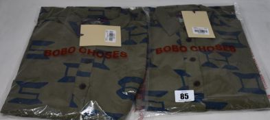 Four as new Bobo Choses all over shirt dresses (XS).