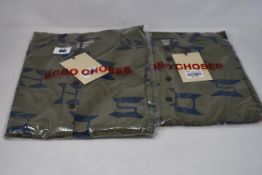 Four as new Bobo Choses all over shirt dresses (2 x S, 2 x M).