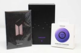 A boxed as new pair of Galaxy Buds+ BTS Edition in B.Purple (SM-R175NZPWEUA) with a boxed as new