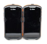 SOLD FOR PARTS: Two pre-owned Zebra TC52 Handheld Mobile Computer Barcode Scanners (M/N: TC520K-