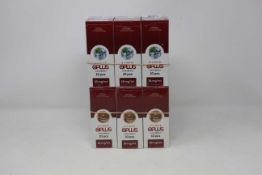 Six boxes of ten (10ml) OPLus E-Liquid in Classic Tobacco and Ice Mint 18mg/ml (Over 18s only).