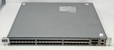 A pre-owned Arista DCS-7050S-52 52 Port Ethernet Switch (Untested, sold as seen).