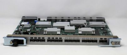 A pre-owned Brocade FR4 18i 18-Port 4Gb Fibre Channel Switch Blade (60-0000659-15) (Box and