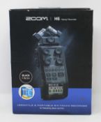 A boxed as new Zoom H6 Handy Portable Recorder in Black (Box sealed).