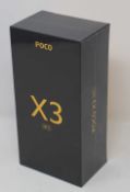 A boxed as new Xiaomi Poco X3 NFC 64GB Smartphone in Shadow Gray (Box sealed).