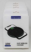 Five boxed as new Qi Standard 10W Wireless Chargers in Black.