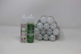 Five as new bottles of Ohm Boy Volume II Rhubarb, Raspberry & Orange Blossom Botanicals E-Liquid 0mg