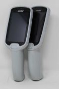 SOLD FOR PARTS: Two pre-owned Symbol MC18N0 Mobile Computer Barcode Scanners (M/N: MC18G-09-KIT-