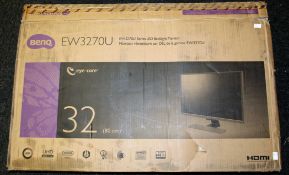 COLLECTION ONLY: A boxed as new BENQ EW3270U 4K Ultra HD 32