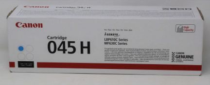 A boxed as new Canon 045H Cyan High Capacity Toner Cartridge (Box sealed).