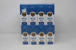 Eight boxes of ten (10ml) OPLus E-Liquid American Blend 6mg/ml (Over 18s only).