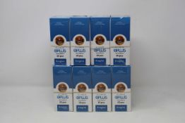 Eight boxes of ten (10ml) OPLus E-Liquid Classic Tobacco 6mg/ml (Over 18s only).