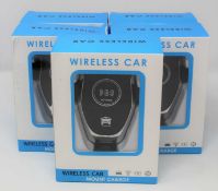 Five boxed as new Wireless Charging Car Phone Mounts.