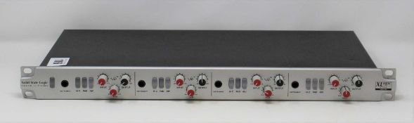 A pre-owned Solid State Logic XLogic Alpha VHD Pre 4-Channel Mic Preamp (Some damage. No power