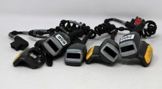 SOLD FOR PARTS: Four pre-owned Zebra RS419 Ring Barcode Scanners (M/N: RS419-HP2000FSR) (All