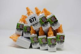 Ten packs of ten 10ml/12mg vape liquid in menthol flavour (Over 18s only).