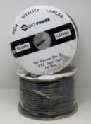 Two as new 100m Reels of SPC Pro-Power CB 08668 High Performance Extra Flex 0.7.C Speaker Cable in