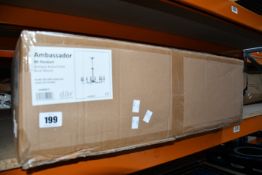 A boxed as new Dar Ambassador eight branch dual mount lighting.