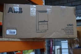One boxed ABB UNO Solar Inverter.