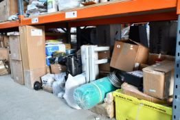 A quantity of miscellaneous, mainly industrial related items, to include a cafe barrier and debris