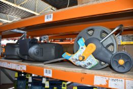 Three Hozelock 25m/50m 2 in 1 reels.