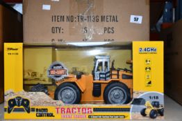 Six boxed as new Top Race Radio Control Tractors (Front Loaders, TR-113g).