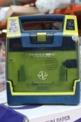 A Cardiac Science G3 AED trainer.