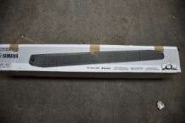 A boxed Yamaha YAS-107 sound bar.