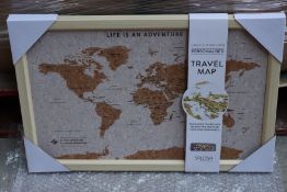 Four as new Splosh Create Your Own Personalised Travel Map frames.