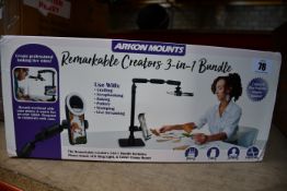 A boxed as new Arkon Mounts Remarkable Creators 3-in-1 Bundle.