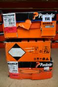 Two Paslode 140631 2.8 x 63mm and one 141211 2.8 x 63mm Round Ring Shank Nails x 3300 with 3 Fuel