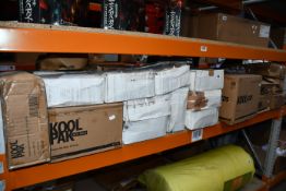 A large quantity of assorted hot and cool pads.