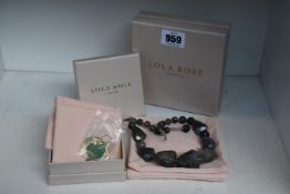 Four Boxed as new Lola Rose jewellery items to include: one Bella adjustable necklace in white