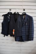 Two Ben Sherman check suit jackets with retro speaker lining (40 short and 39 regular - RRP £119