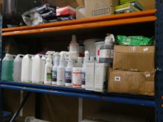 A quantity of assorted anti-bacteria cleaners/wipes.