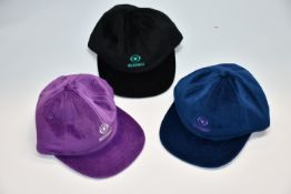 Six as new Insomniac LTD baseball caps; three Soltice (RRP $55 each) and three Velvet Dugout (RRP $