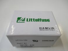 A box of two hundred as new Littelfuse Hamlin Reed Switches TRW Sensors (P/N: 59170-510) (Box