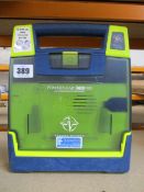 A Cardiac Science G3 AED trainer.