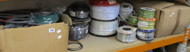 A quantity of miscellaneous wire/cabling and related.