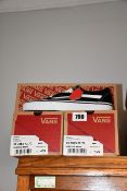Three pairs of as new Vans Old Skool black and white canvas sneakers (UK 5 - RRP £60 each).