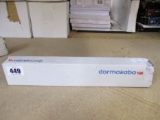 A boxed Dormakaba concealed fire door closer (PN: ITS 96).