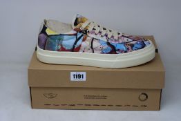 A pair of as new S.W.C & Endless Joy Cracked Earth canvas sneakers (UK 10).