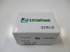 A box of two hundred as new Littelfuse Hamlin Reed Switches TRW Sensors (P/N: 59170-510) (Box