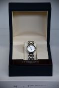A ladies boxed as new Longines PrimaLuna 30mm watch in silver (RRP £1190).