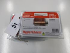 Six packs of five as new Hypertherm 220842 Electrodes (Torch series compatible on: PMX45XP/65/85/