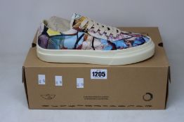 A pair of as new S.W.C & Endless Joy Cracked Earth canvas sneakers (UK 7).