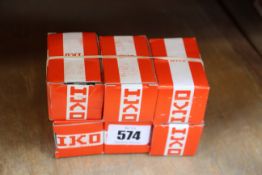 Six individually boxed as new IKO Cam followers (PN:CR26BUU).