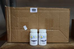 A large quantity of ReGen Healthcare food supplements to include Turmeric 400mg, Aloe Vera 6000mg,