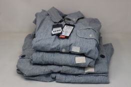 Four as new G-Star Raw Bristum Flap button shirts (2 x XS, 1 x M, 1 x L).